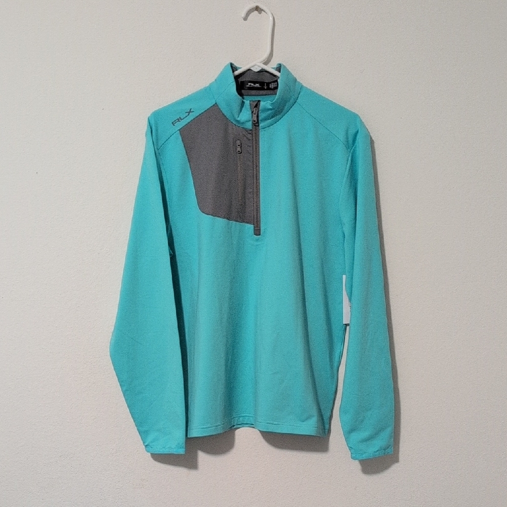 RLX Ralph Lauren Turquoise and Gray Long Sleeve Jersey
